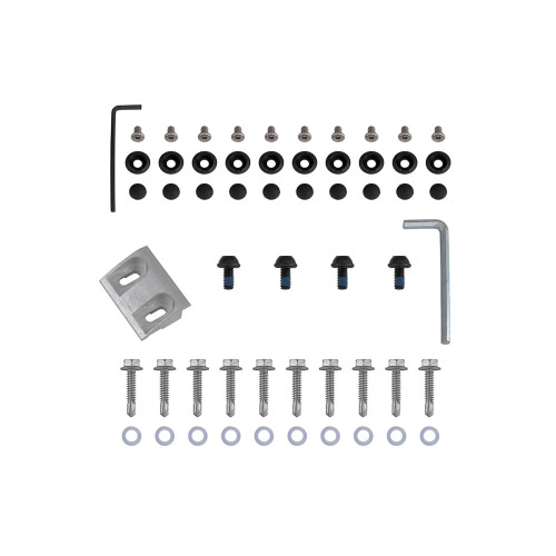 Крышка кузова РИФ для Toyota Hilux 2015+, роллета раздвижная, алюминиевая, черная