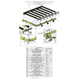 Багажник экспедиционный (платформа) алюминиевый РИФ 1350x1690 мм для Jeep Wrangler JL 2018+ (с крепежом)