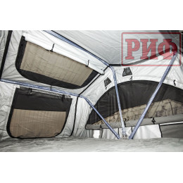 Палатка на крышу автомобиля РИФ Soft RT02-120, тент серый, 400 гр., 120х240х115