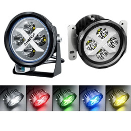 Светодиодные фара рабочего света AURORA 102 мм 40W c RGB подсветкой (комплект 2 шт)