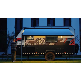 Маркиза автомобильная РИФ 2,0х1,5 м кассетная, привод механический, ручной, корпус белый