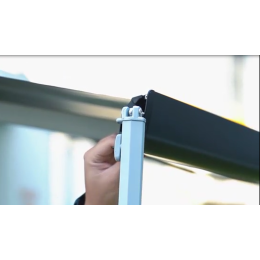 Маркиза автомобильная РИФ 2,0х1,5 м кассетная, привод механический, ручной, корпус белый