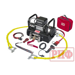 Лебёдка переносная РИФ 5000S c площадкой и проводами (в сборе), стальной трос