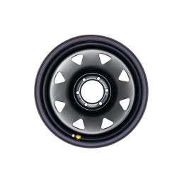 Диск усиленный Тойота Ниссан стальной черный 6x139,7 8xR18 d110 ET+15 (треуг.)