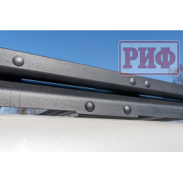 Багажник экспедиционный (платформа) алюминиевый РИФ 1150x2080 мм для Mitsubishi Pajero IV (с крепежом)