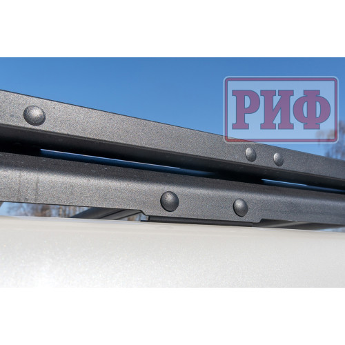 Багажник экспедиционный (платформа) алюминиевый РИФ 1150x2080 мм для Mitsubishi Pajero IV (с крепежом)