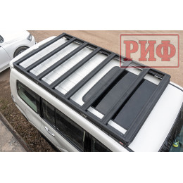 Багажник экспедиционный (платформа) алюминиевый РИФ 1150x2080 мм для Mitsubishi Pajero IV (с крепежом)