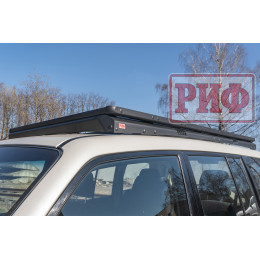 Багажник экспедиционный (платформа) алюминиевый РИФ 1150x2080 мм для Mitsubishi Pajero IV (с крепежом)