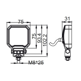 Фара водительского света РИФ 25W LED