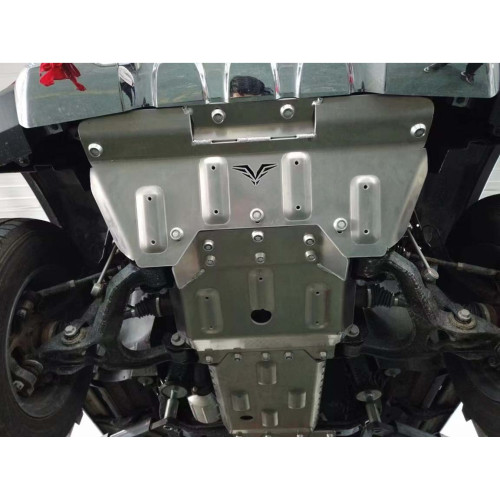 Защита Falcon радиатора, картера, РК, КПП для BAIC BJ40 (2.0T бензин), 2019-2023, алюм. 8 мм