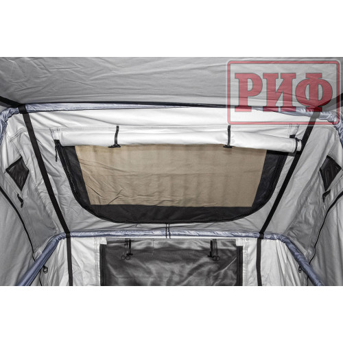 Палатка на крышу автомобиля РИФ Soft RT01-160, тент серый, 400 гр., 160х120х30 см,