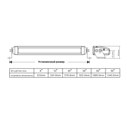 Светодиодная фара водительского света AURORA 762 мм 150W с RGB подсветкой