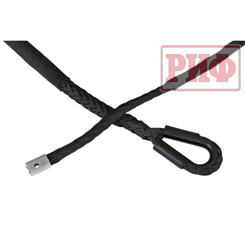 Трос для лебёдки синтетический РИФ 12 мм/26 м, черный