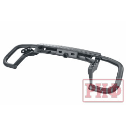 Бампер РИФ задний силовой/защита штатного бампера Mitsubishi Pajero Sport 2015-2020 c квадратом под фаркоп