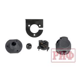 Бампер задний силовой/защита штатного бампера РИФ Toyota Land Cruiser 200 2007-2015 c квадратом под фаркоп