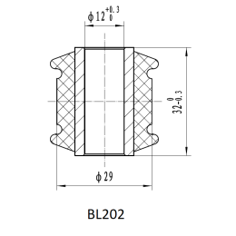 Втулка амортизатора РИФ SA202, SA256, SA258 (с маркировкой '1')