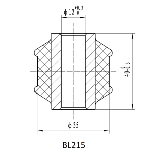 Втулка амортизатора РИФ SA215, SA205, SA207, SA208, SA212, SA231, SA277, SA278 нижняя