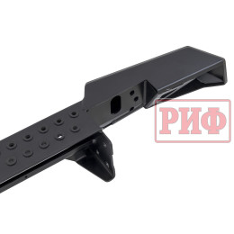 Бампер РИФ силовой задний УАЗ Хантер с фонарями, калиткой, возможностью установки фаркопа, лифт 65 мм