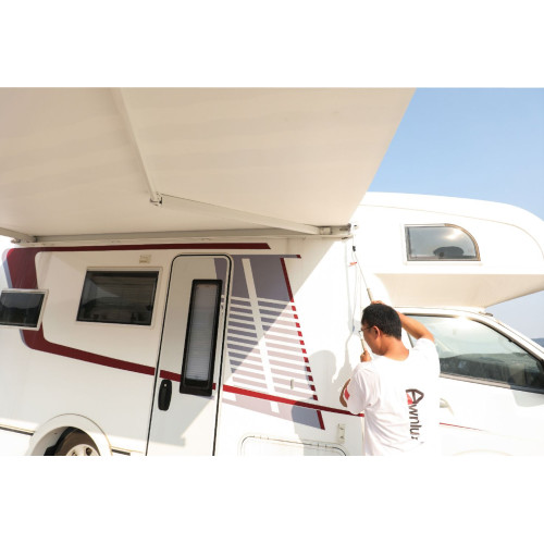 Маркиза автомобильная РИФ 2,5х2,0 м кассетная с электроприводом, корпус белый