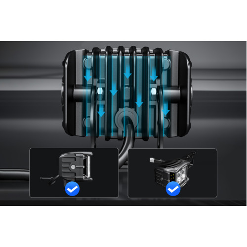 Светодиодные фары рабочего света AURORA 102x76 мм 40W LED