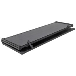 Крышка кузова РИФ для Foton Tunland V7VG9, трёхсекционная, 1680x1710/1650 мм, алюминиевая, черная