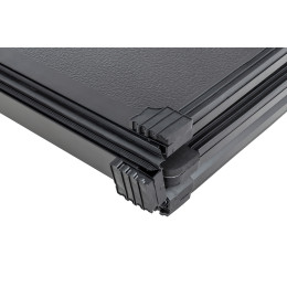 Крышка кузова РИФ для Foton Tunland V7VG9, трёхсекционная, 1680x1710/1650 мм, алюминиевая, черная