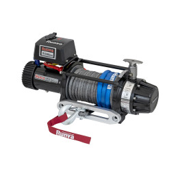 Лебёдка автомобильная электрическая 12V Runva 9500 lbs 4350 кг влагозащищенная, комбинированный роспуск, синтетический трос 