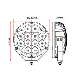 Фара дальнего света РИФ 120W LED
