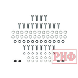 Бампер РИФ силовой задний УАЗ Хантер с фонарями, возможностью установки фаркопа, стандарт