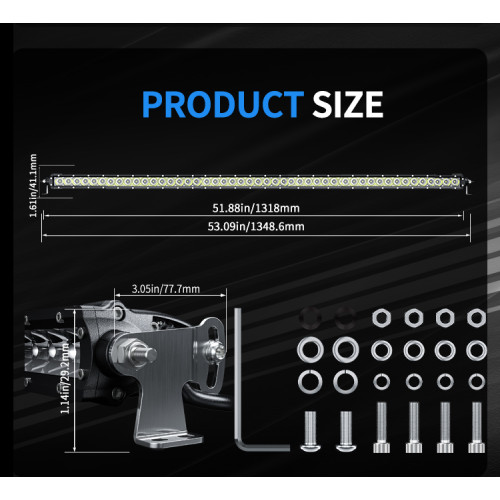 Светодиодная фара комбинированного света AURORA 1270 мм 250W LED