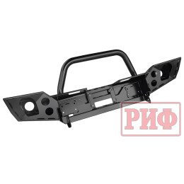 Бампер РИФ силовой передний Jeep Wrangler JK 2007-2018 с доп. фарами и центральной защитной дугой