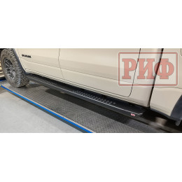 Пороги РИФ силовые алюминиевые для RAM (Dodge) 1500 Rebel 2019+