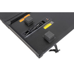 Крышка кузова РИФ для Toyota Tundra 2022+, трёхсекционная, алюминиевая, черная (6,5 ft)