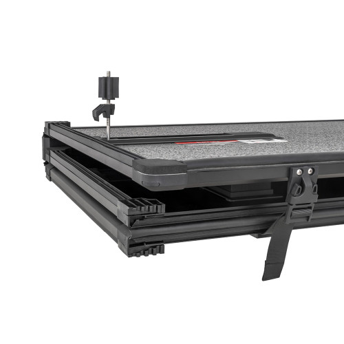 Крышка кузова РИФ для Toyota Tundra 2022+, трёхсекционная, алюминиевая, черная (6,5 ft)