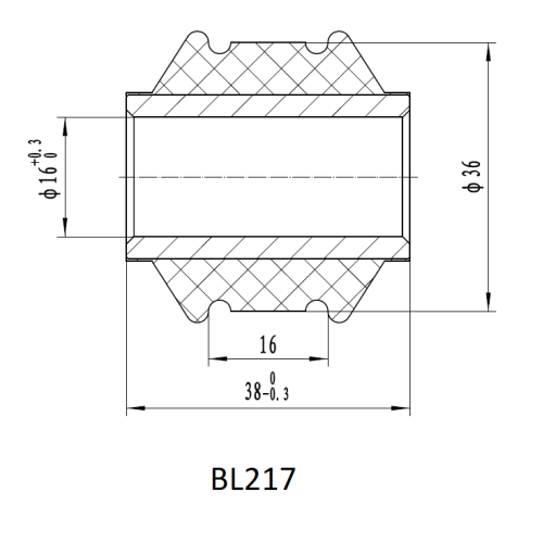 Втулка амортизатора РИФ SA217 (с маркировкой 1')