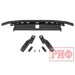 Бампер РИФ силовой задний/защита штатного бампера Lada Niva Travel с возможностью установки фаркопа