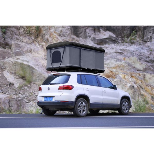 Палатка на крышу автомобиля РИФ Hard RT04-125, корпус черный, тент серый 210х125х150