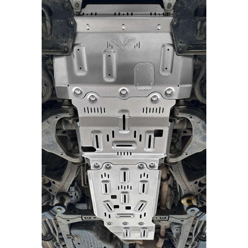 Защита Falcon радиатора, картера, РК, КПП для Toyota Land Cruiser 200, алюминий, 8 мм