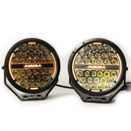 Светодиодные фары комбинированного света AURORA 178 мм 120W с ДХО (комплект 2 шт)