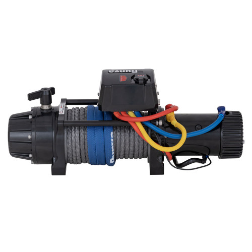 Лебёдка автомобильная электрическая 12V Runva 9500 lbs 4350 кг влагозащищенная, синтетический трос