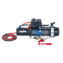 Лебёдка автомобильная электрическая 12V Runva 12500 lbs 5670 кг (влагозащищенная) синтетический трос