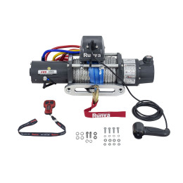 Лебёдка электрическая двухскоростная 12V Runva 10000 lbs 4500 кг (синтетический трос)