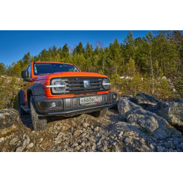 Бампер РИФ силовой передний/защита штатного бампера TANK 300 c защитой радиатора (устанавливается только с площадкой под лебёдку)