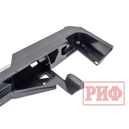 Бампер РИФ силовой задний Toyota Land Cruiser 78 2007+ с квадратом под фаркоп и фонарями