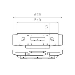 Площадка РИФ под лебёдку в штатный бампер Mitsubishi Pajero IV