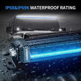 Светодиодная фара водительского света AURORA 254 мм 50W LED с RGB подсветкой