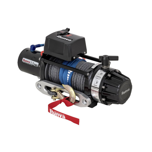 Лебёдка автомобильная электрическая 12V Runva 11000 lbs 5000 кг (влагозащищенная) синтетический трос