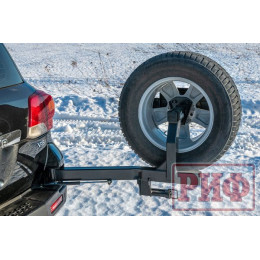 Бампер РИФ силовой задний Toyota Land Cruiser 200 2007-2012 с квадратом под фаркоп, калиткой, фонарями, подсветкой номера