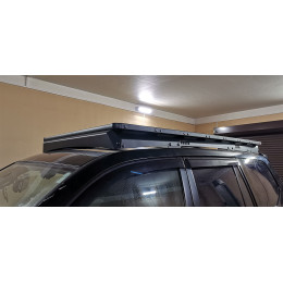 Багажник экспедиционный (платформа) алюминиевый РИФ 1150x2080 мм для Toyota Land Cruiser Prado 120 (с крепежом)