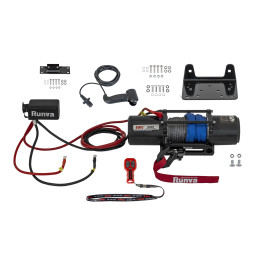 Лебёдка автомобильная электрическая 12V Runva 6000 lbs 2722 кг (синтетический трос)